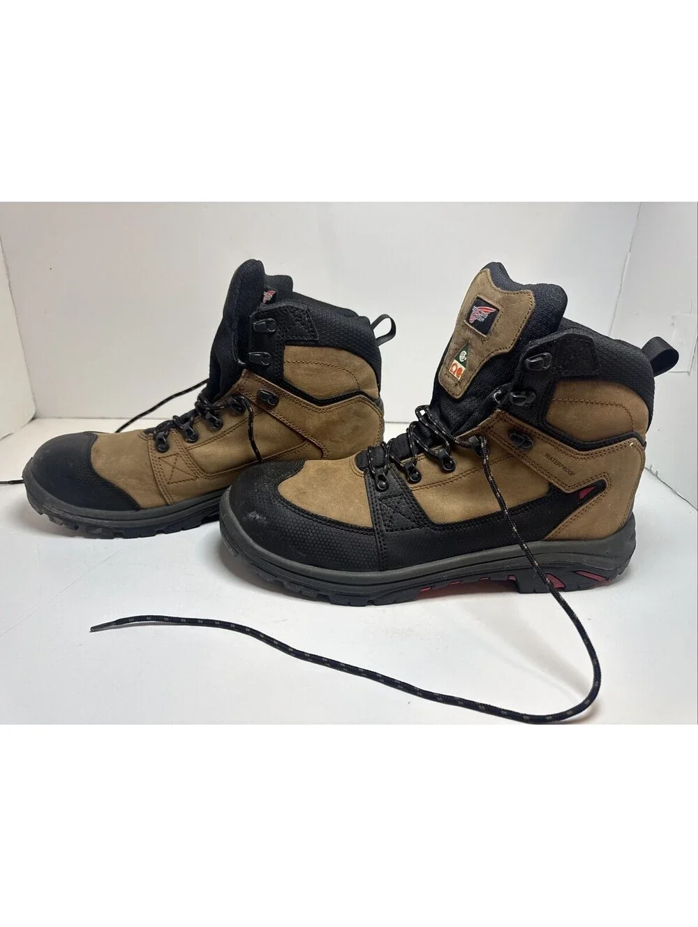 RED WING Tradesman 3519 Size 14 D Safety Toe Waterproof Men Work Boots MSRP $264